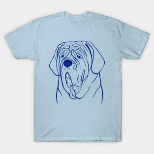 Neapolitan Mastiff (Light Blue and Blue) T-Shirt